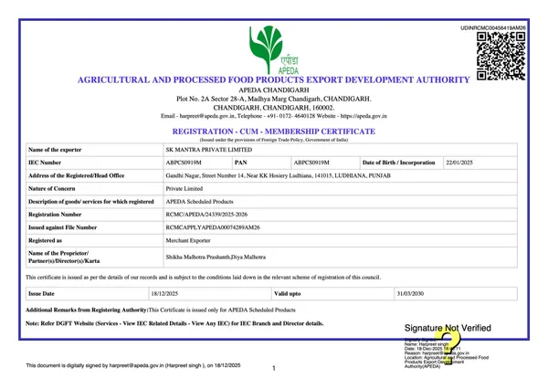 APEDA Registration