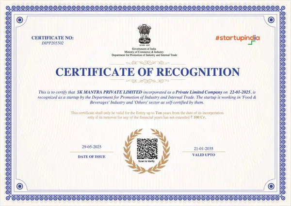 Startup India Recognition